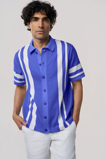 Palma Khadi Knit Collar Shirt