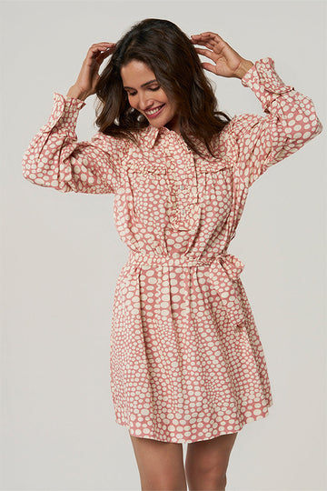 Sophia Khadi Brunch Dress Pipi Party Desert Rose XS