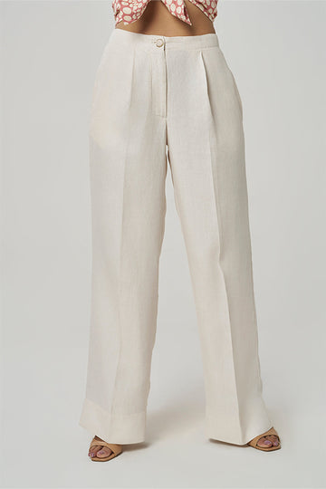 Delphi - Linen Trousers Ivory XS