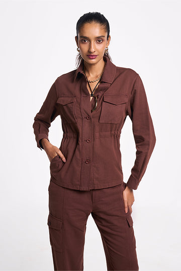 Alya - Women Jacket Chocolate XS