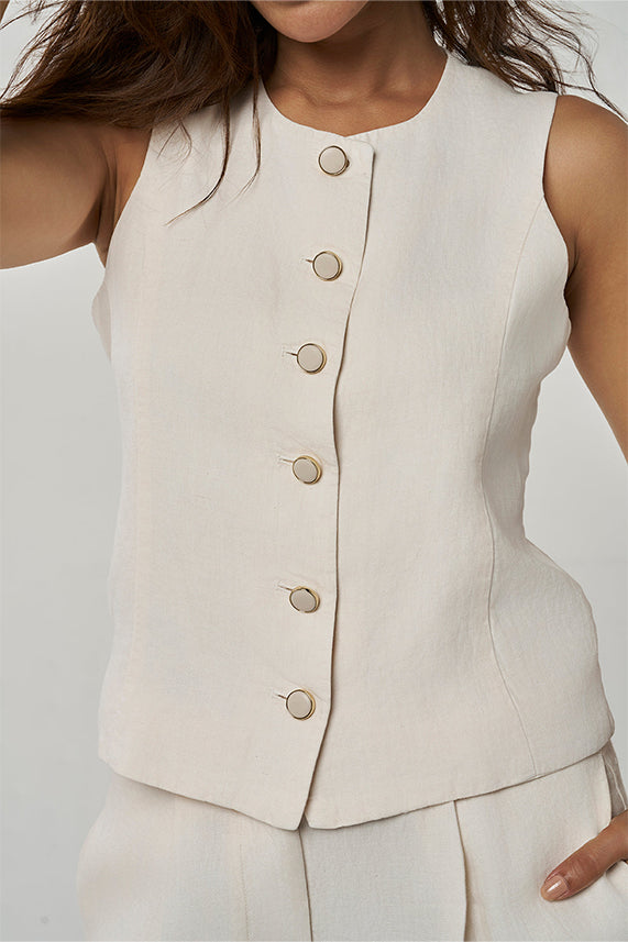 Ashley - Linen Vest