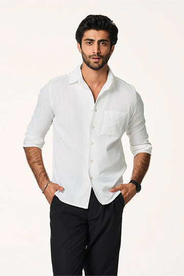 Alto Lite Khadi Sporty Shirt White S