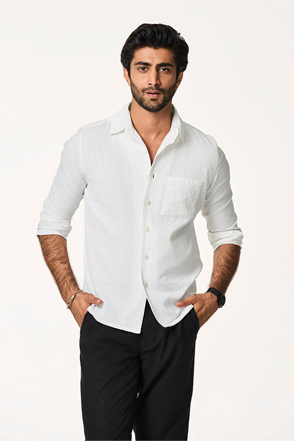 Alto Lite Khadi Sporty Shirt White S