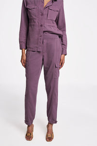 Astrid Black Plum Women's Smart Fit Khadi Pants