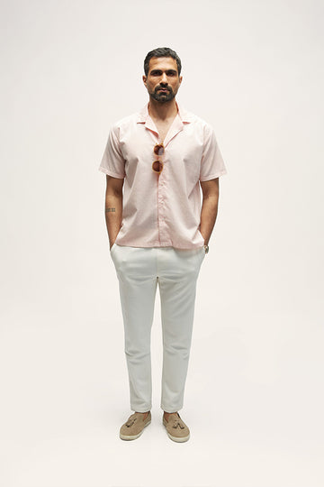 Palawan Khadi Shirt Salmon XS