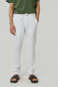 Crux Khadi White Men's Slim Fit Trouser