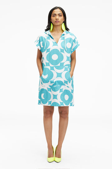 Omnia (Khadi Printed) Moonglow Aqua XS