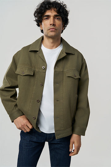 Lynx Denim Khadi Jacket Khakhi XS