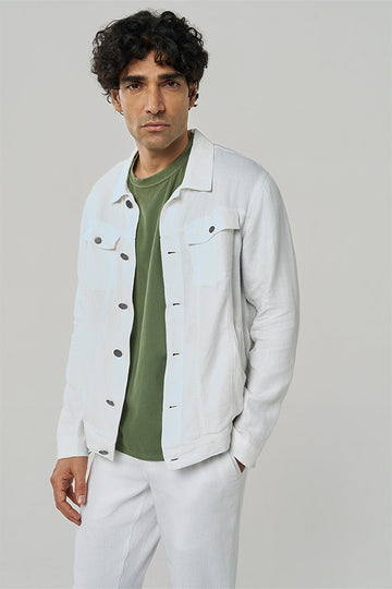Diego Linen shacket White S