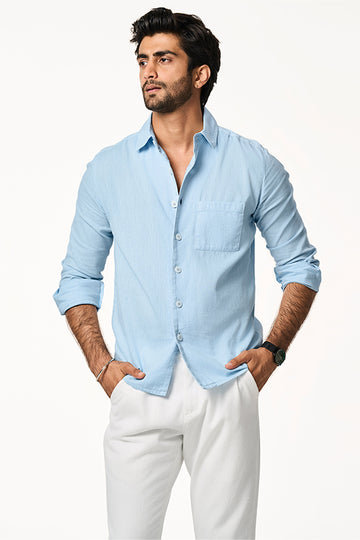 Alto Lite Khadi Sporty Shirt Ice Blue S