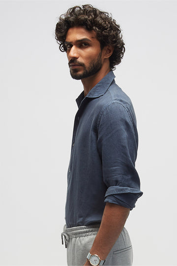 Quai (100% Linen) Navy S