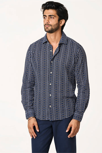 Cristo Khadi Shirt Blue Moon S