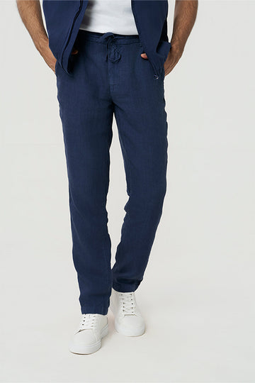 Crux Linen drawstring pants Sunset Navy XS
