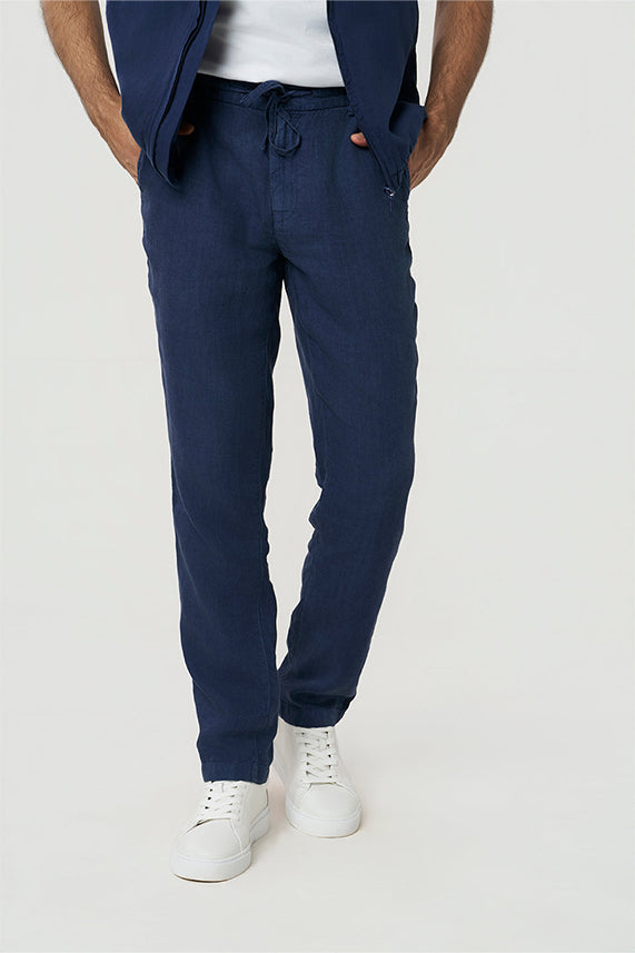 Crux Linen drawstring pants Sunset Navy XS