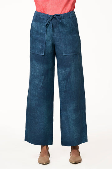Dara Linen Marine Art Ocean Blue XXS
