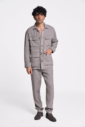 Felis Linen Traveller Jacket Charcoal XS
