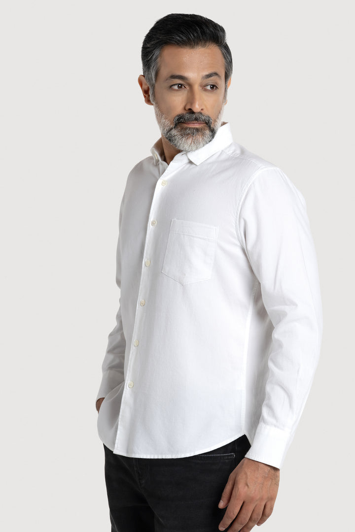 Rex FT White Men's Smart Fit Cotton Shirt