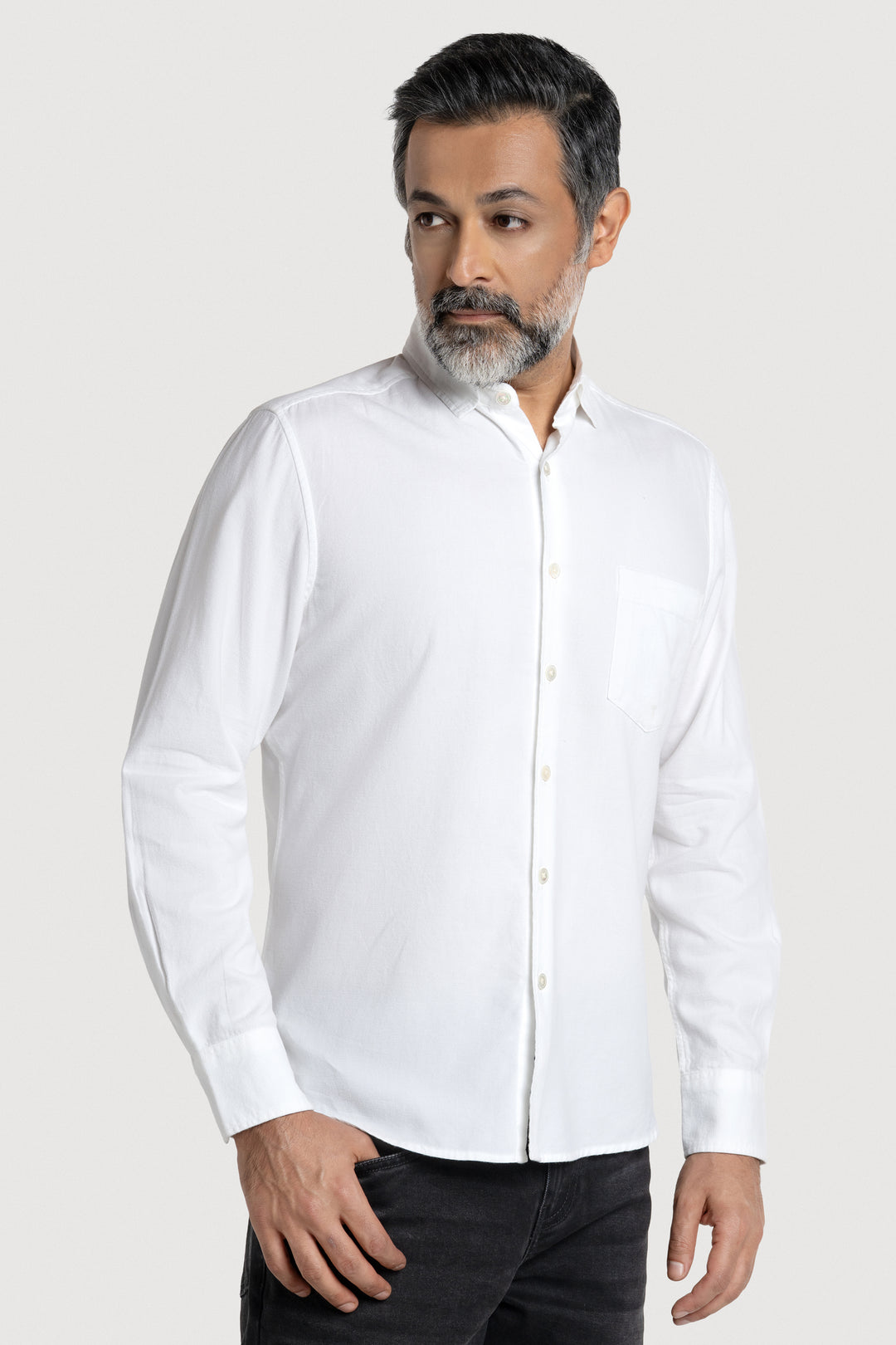 Rex FT White Men's Smart Fit Cotton Shirt
