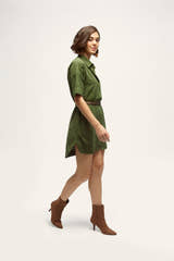 Ariara Khadi Pocket Dress Olive