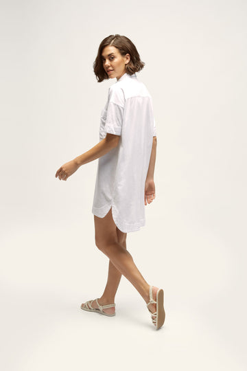 Ariara Khadi Pocket Dress White