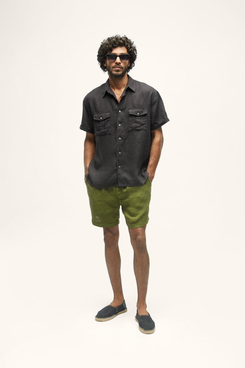 Bellando Linen Shirt Black
