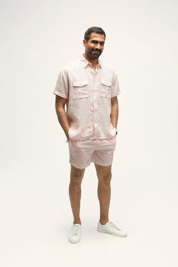 Bellando Linen Shirt Salmon S
