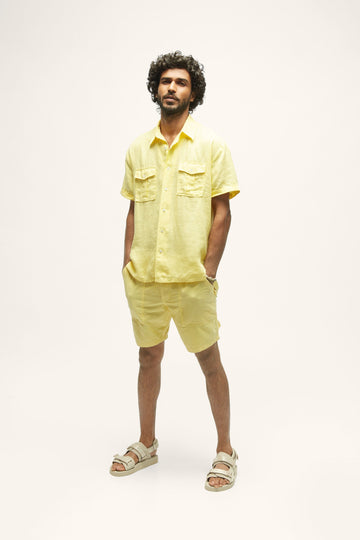 Bellando Linen Shirt Yellow S