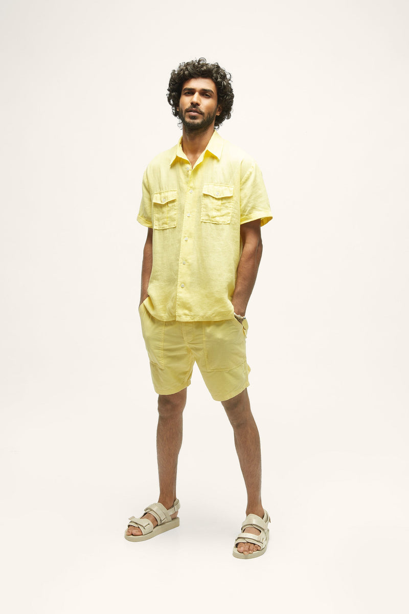 Bellando Linen Shirt Yellow