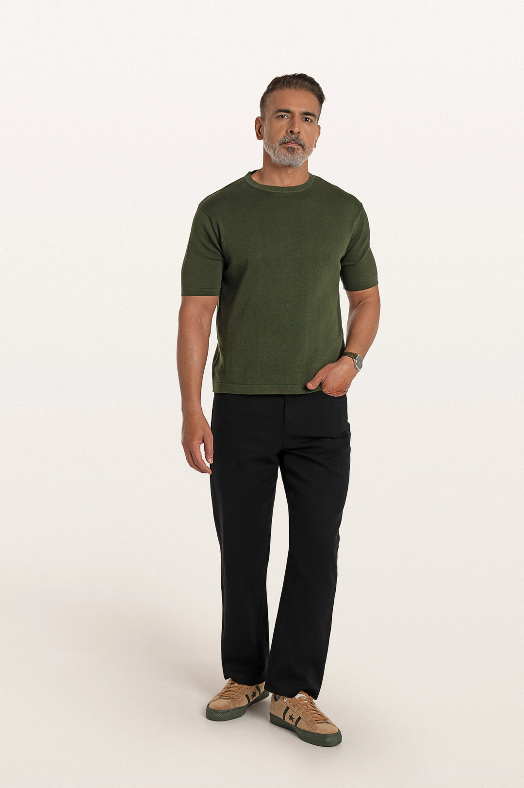 Tian Bottle Green Men's Smart Fit T-Shirt