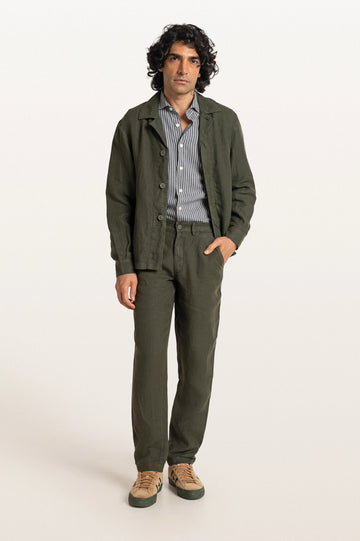 Coren Bottle Green Men's Smart Fit Jacket