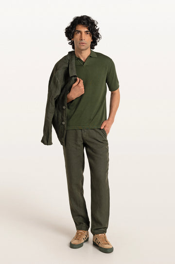 Luma Bottle Green Men's Smart Fit Polo Tee