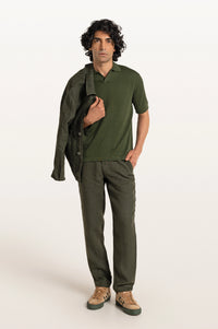 Luma Bottle Green Men's Smart Fit Polo Tee