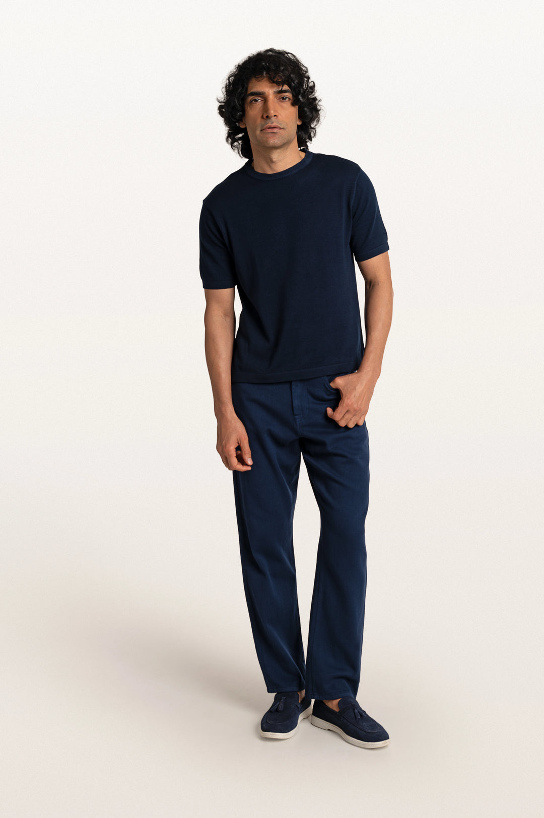 Tian Sunset Navy Men's Smart Fit T-Shirt