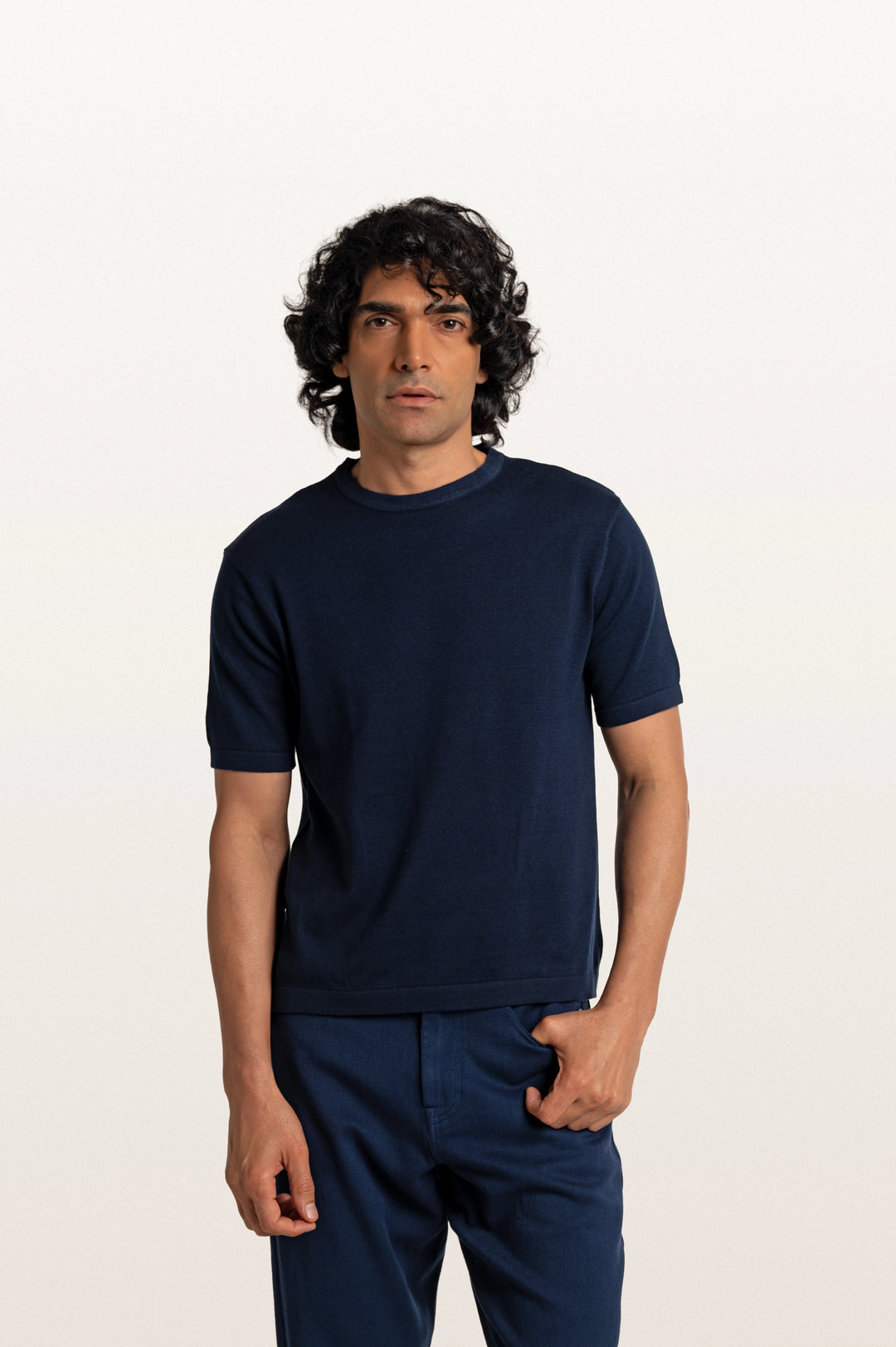 Tian Sunset Navy Men's Smart Fit T-Shirt