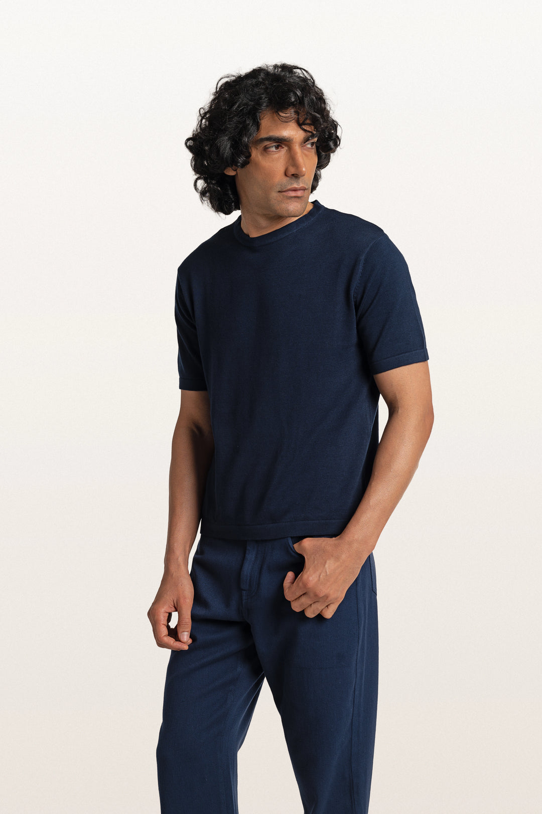 Tian Sunset Navy Men's Smart Fit T-Shirt