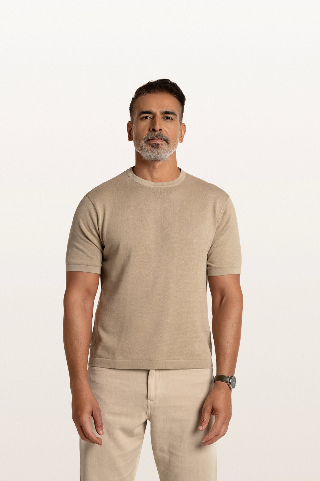 Tian Light Beige Men's Smart Fit T-Shirt