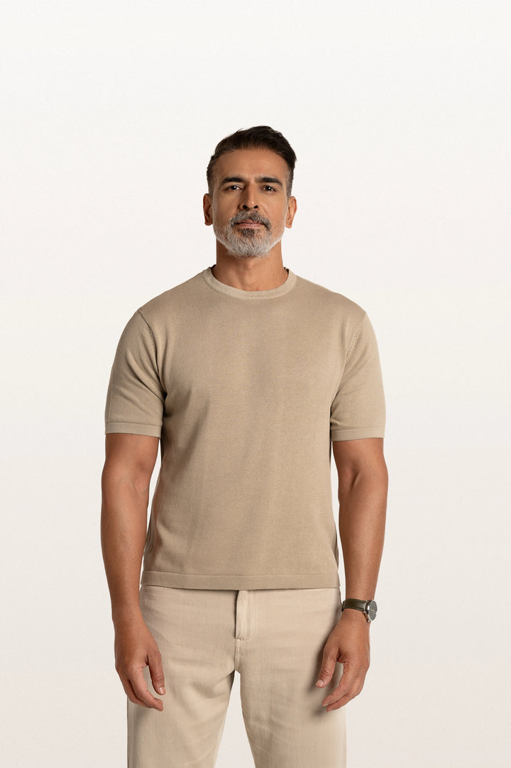 Tian Light Beige Men's Smart Fit T-Shirt