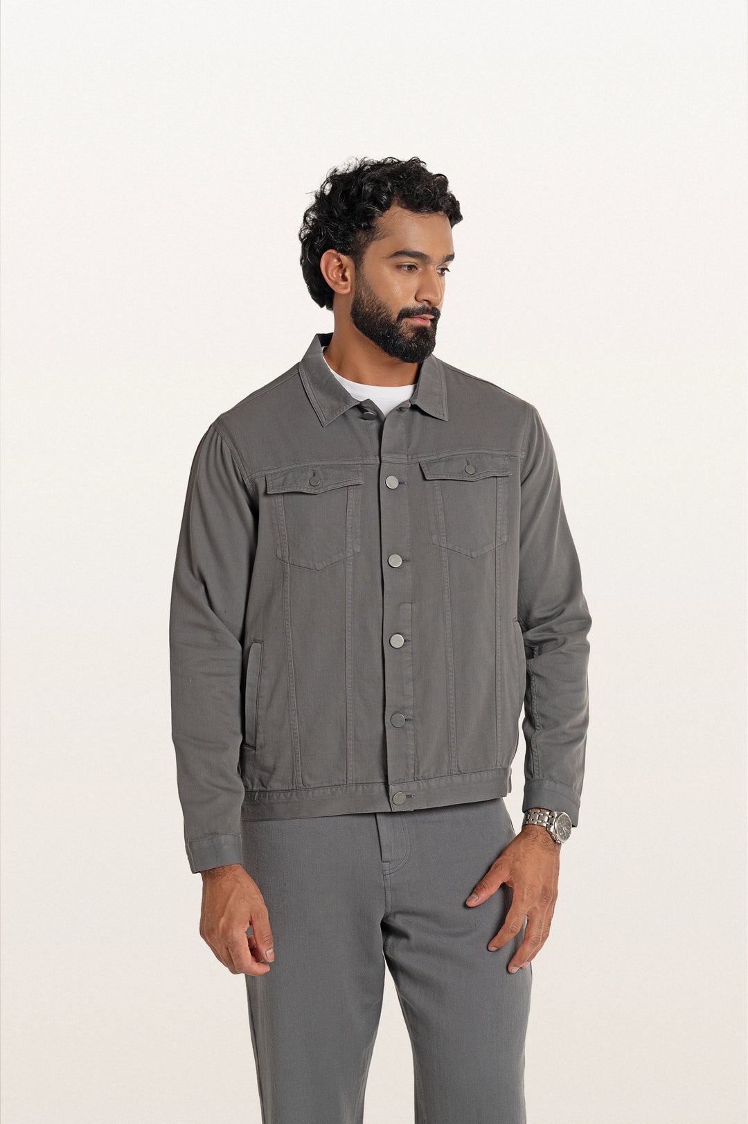 Diego Khadi Titanium Men's Cotton Shirt