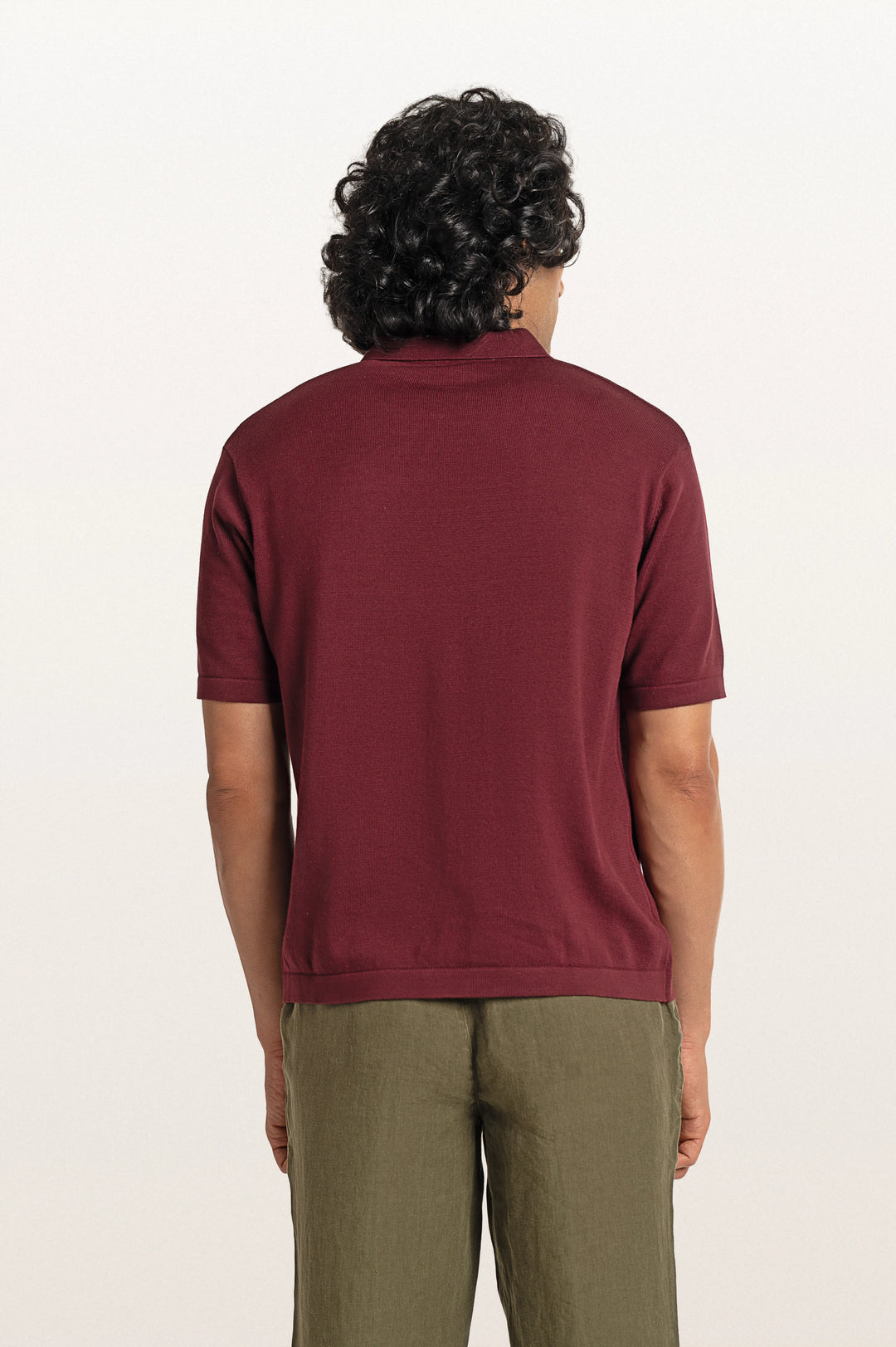 Luma Red Wine Men's Smart Fit Polo Tee