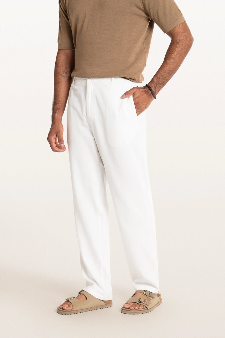 Vito White Men's Smart Fit Pant