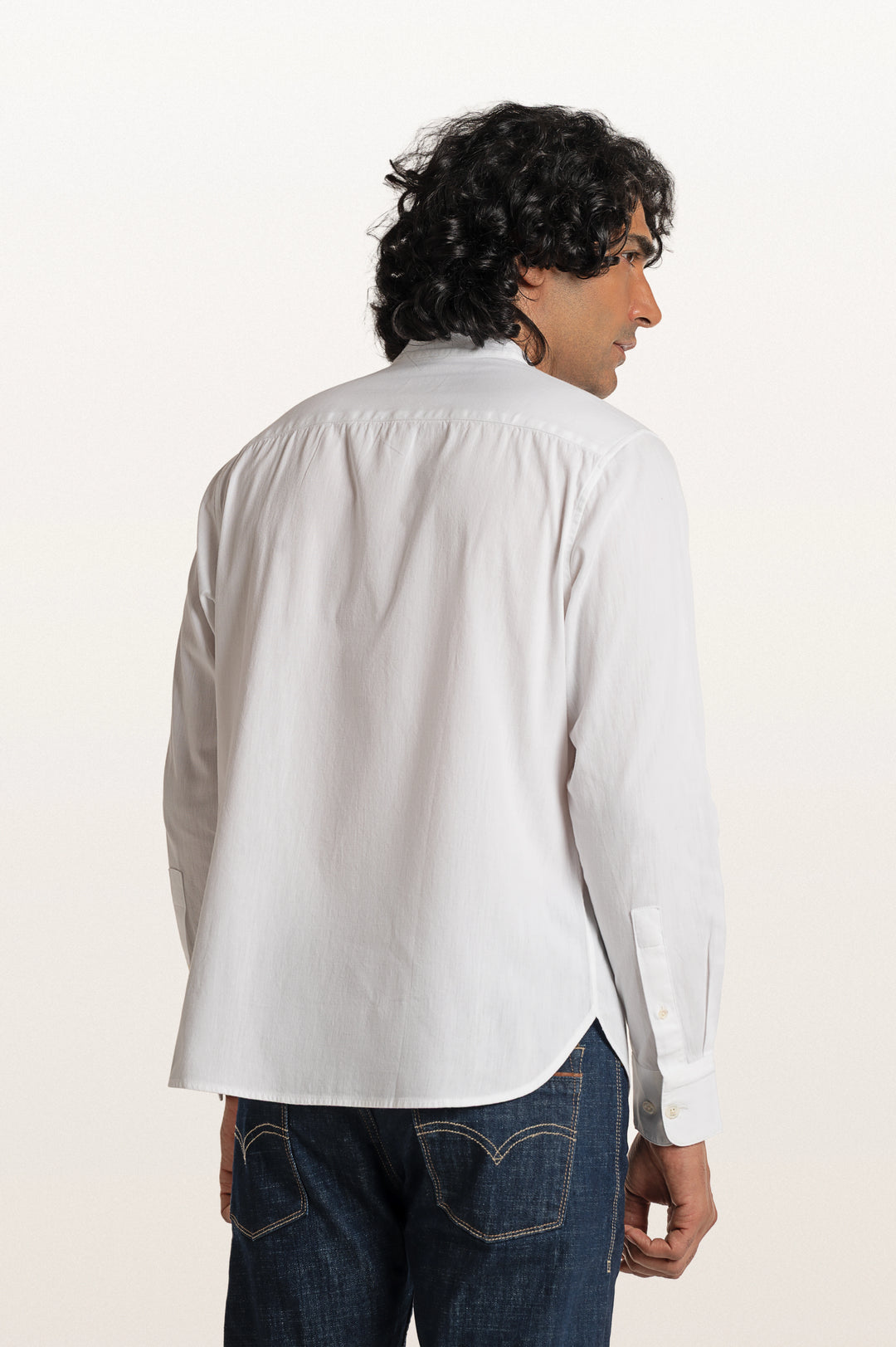 Puck Khadi White Men's Smart Fit Shirt