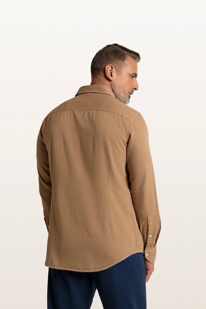 Tavo Khadi Sand Dune Men's Smart Fit Shirt
