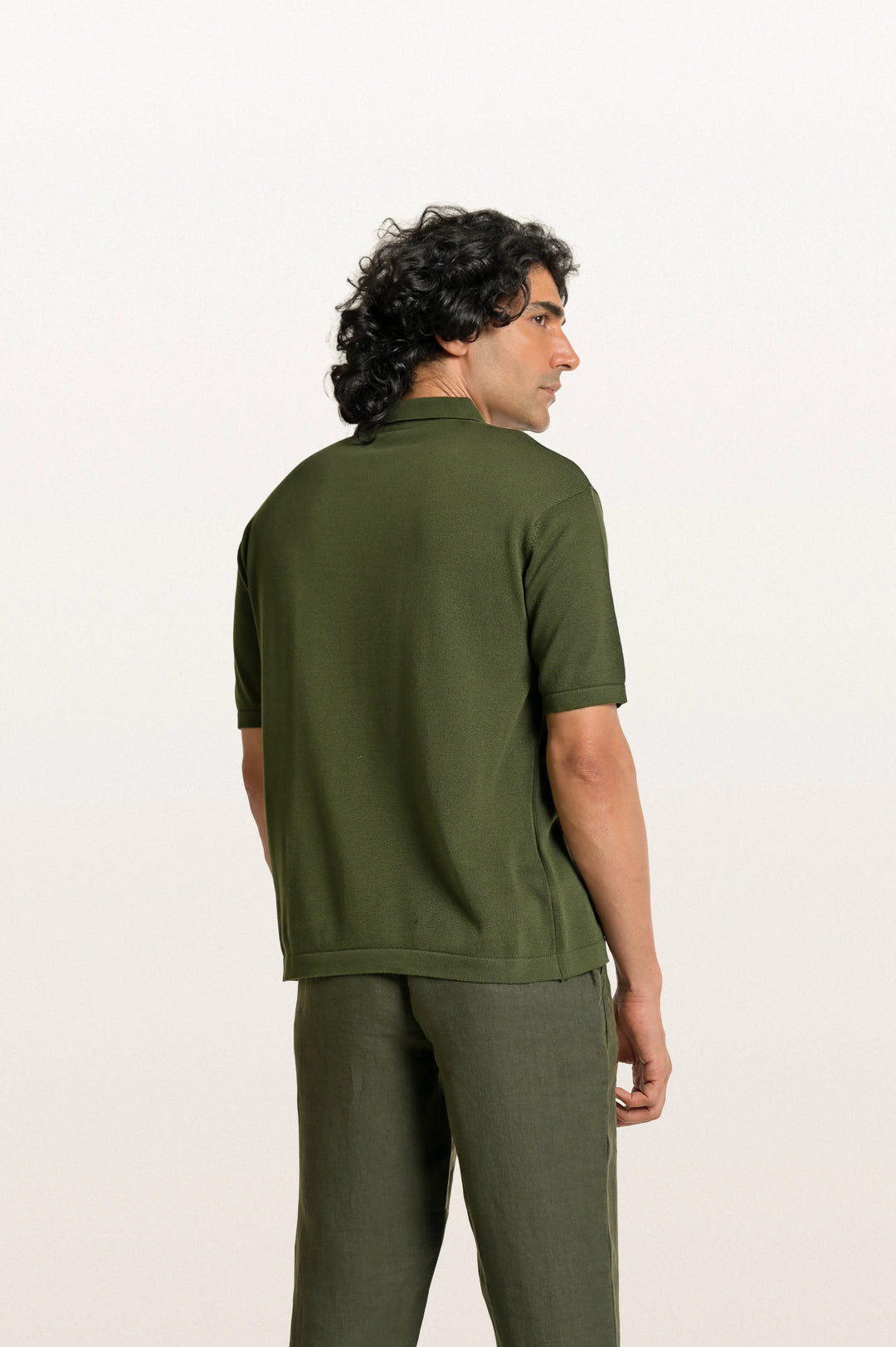 Luma Bottle Green Men's Smart Fit Polo Tee
