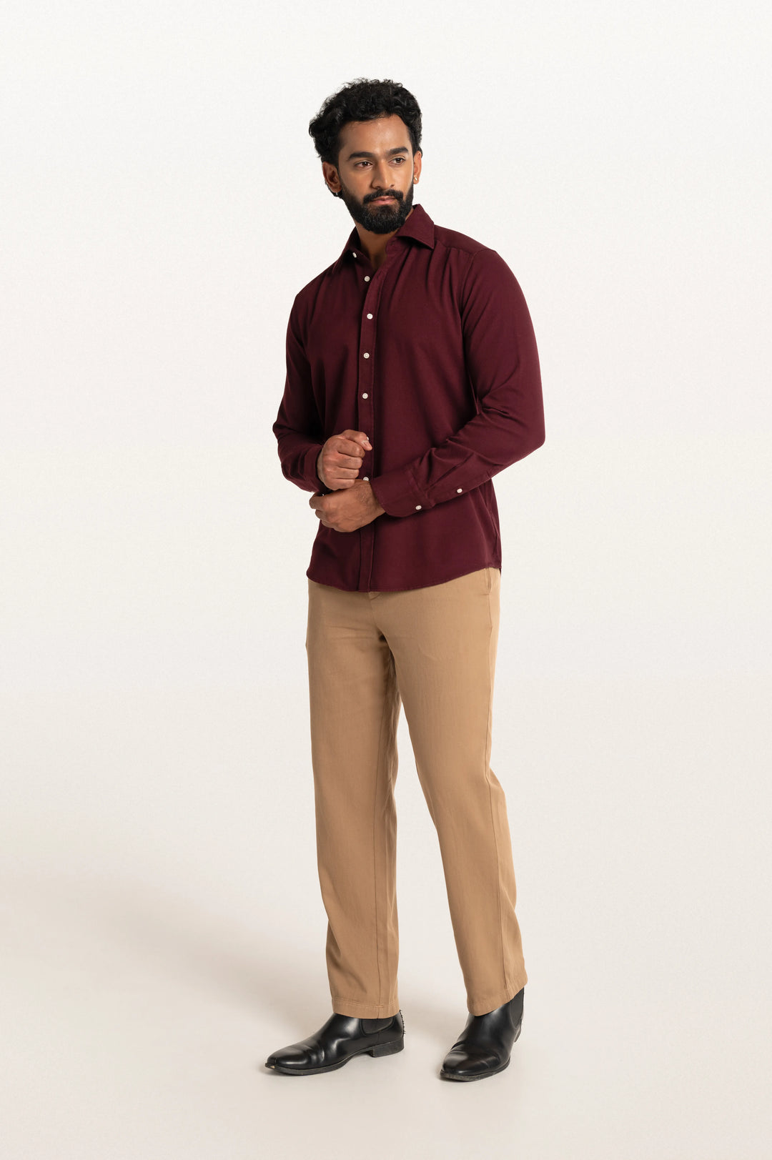 Sloane Red Wine Men's Slim Fit Shirt