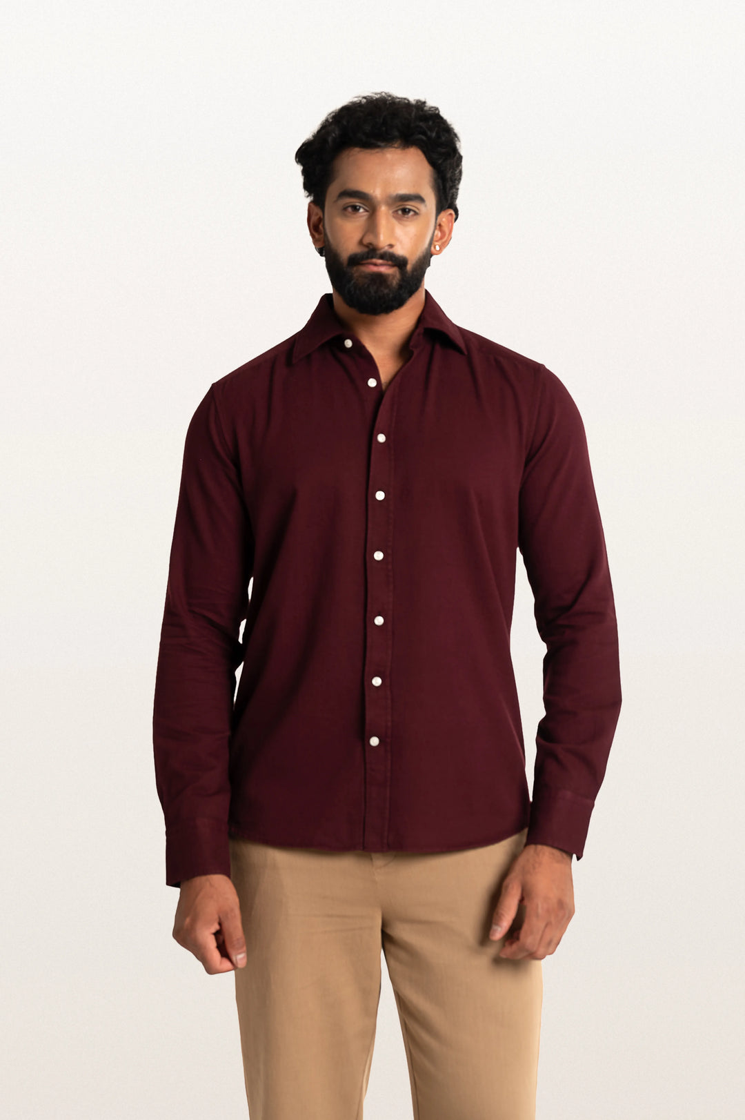 Sloane Red Wine Men's Slim Fit Shirt
