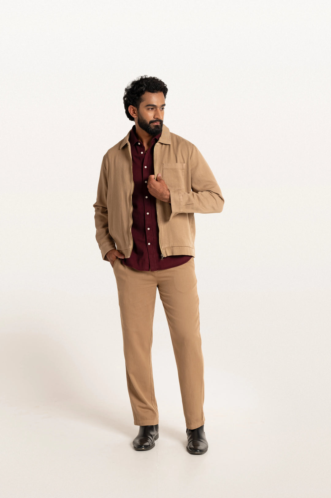 Sloane Red Wine Men's Slim Fit Shirt
