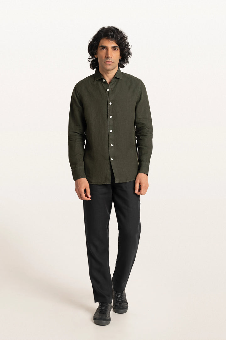 Sloane Bottle Green Men's Slim Fit Shirt