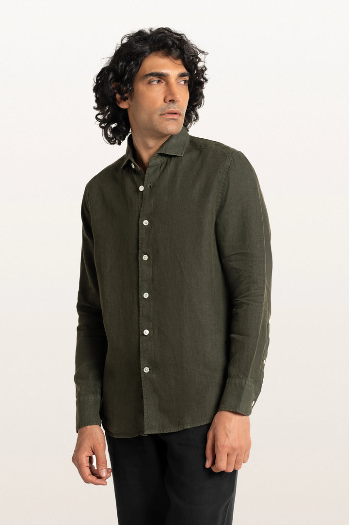 Sloane Bottle Green Men's Slim Fit Shirt