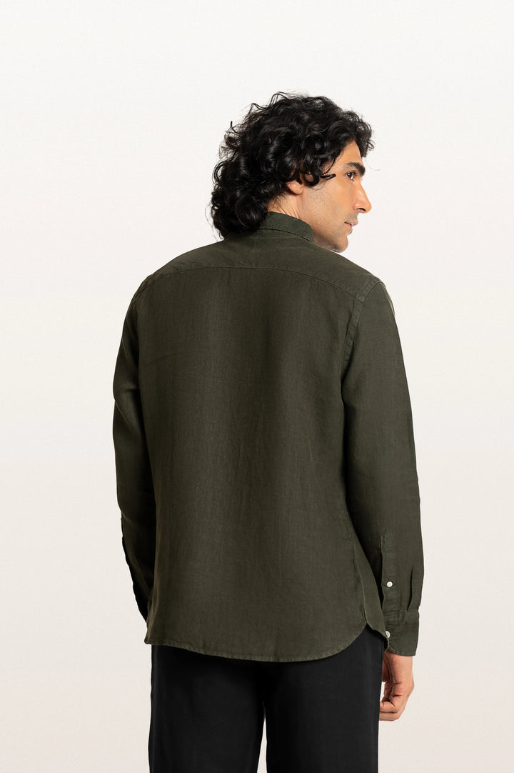 Sloane Bottle Green Men's Slim Fit Shirt