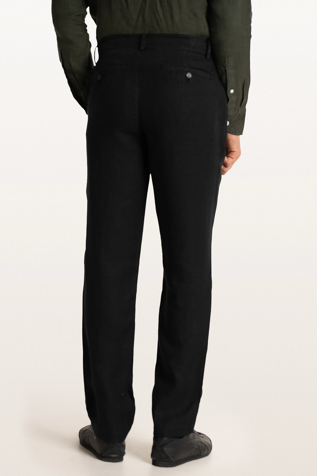 Dax Linen Black Men's Slim Fit Trouser